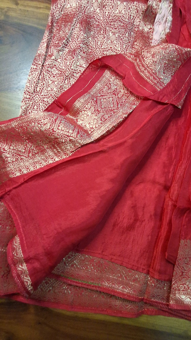 Pure Mashru Crepe Saree