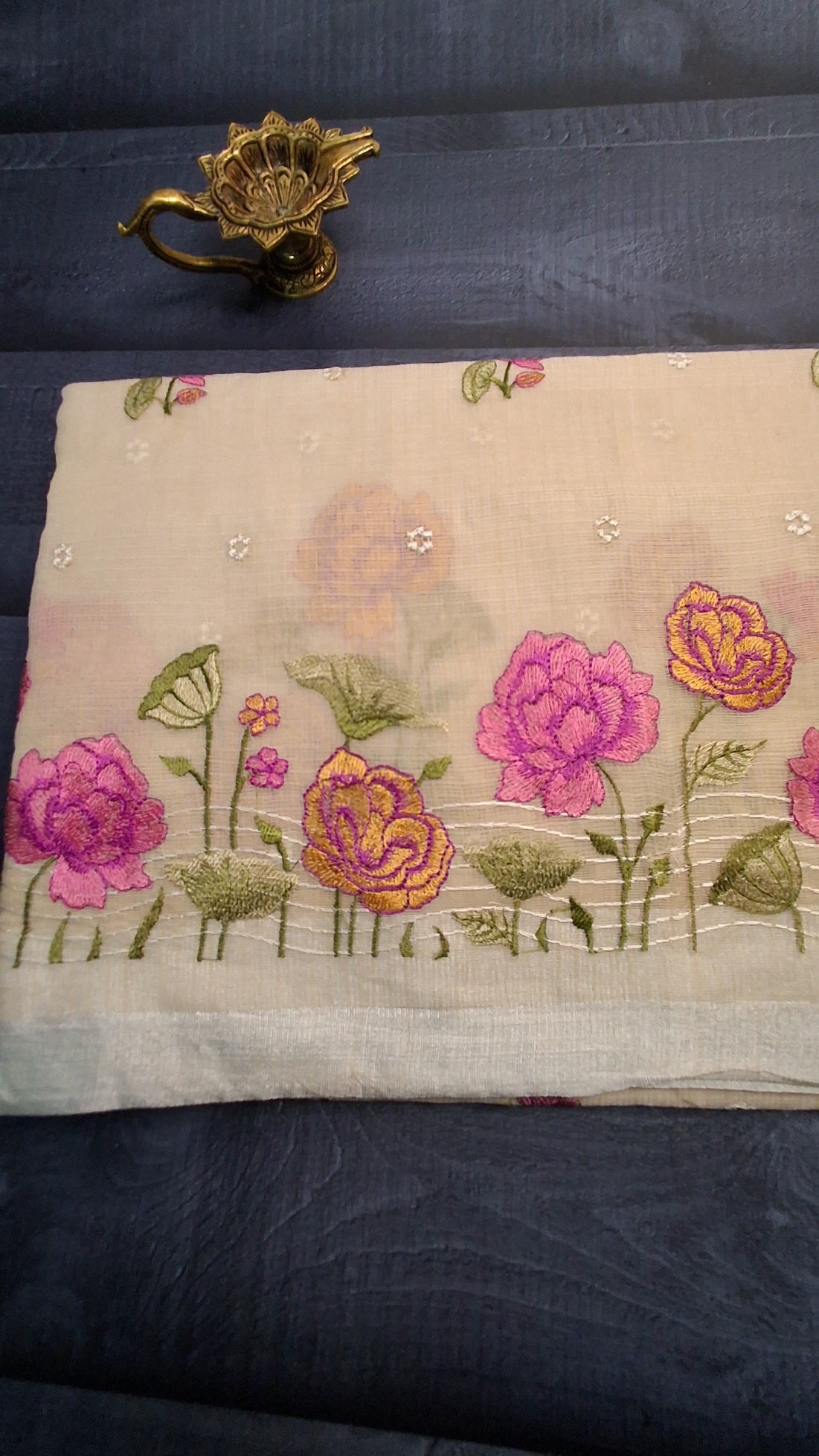 Kota saree with embroidery work