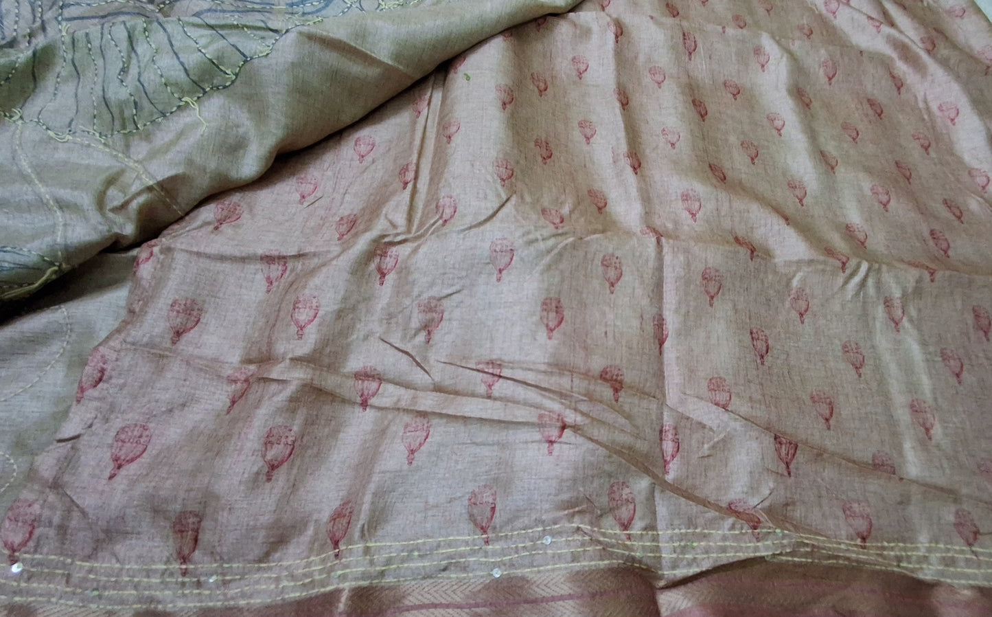 Ernakulam silk saree with hand embroidery work