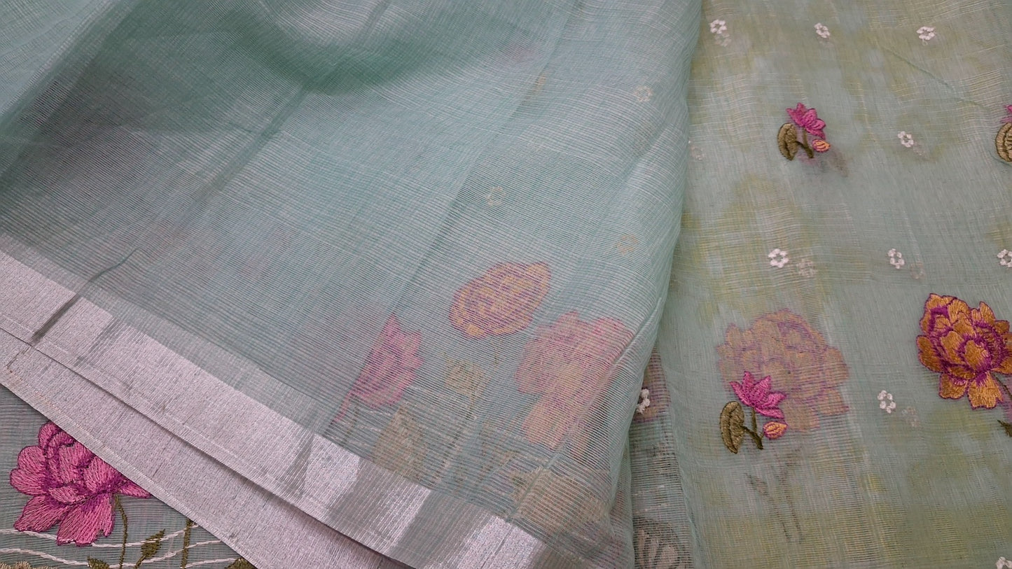Kota saree with embroidery work