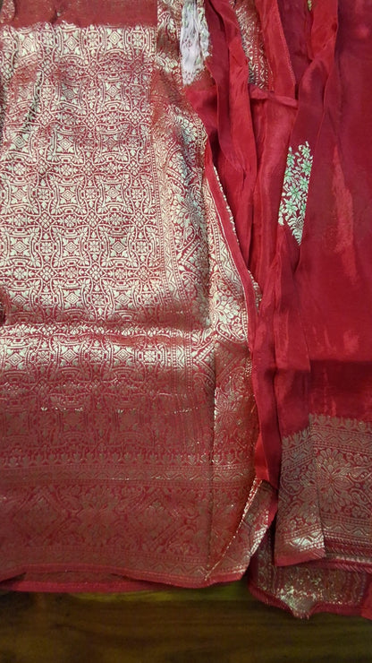 Pure Mashru Crepe Saree