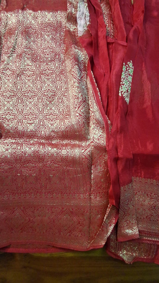 Pure Mashru Crepe Saree