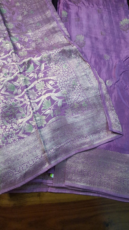 Pure Mashru Crepe Saree