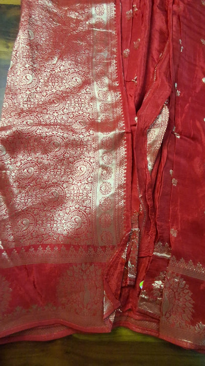 Pure Mashru Crepe Saree