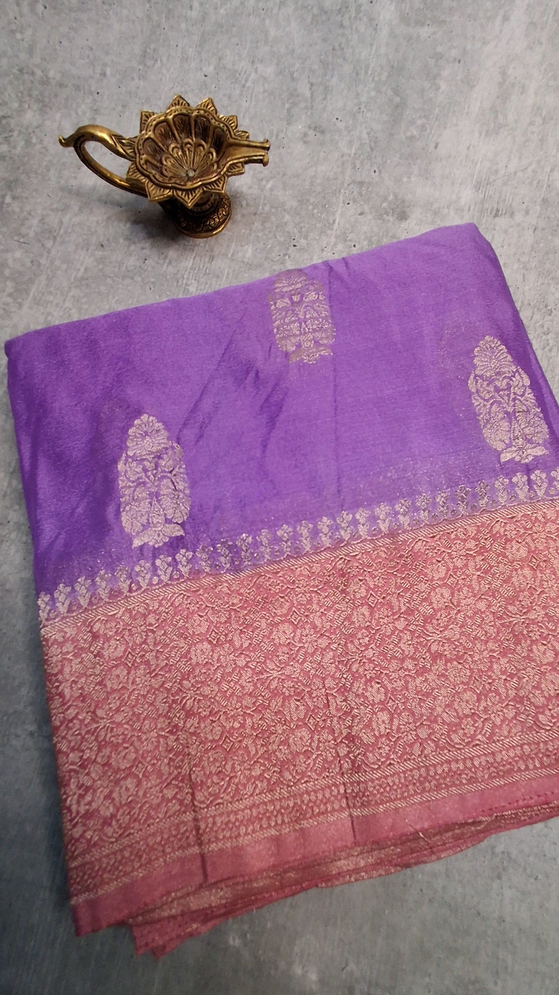 Purple Benarasi Georgette saree