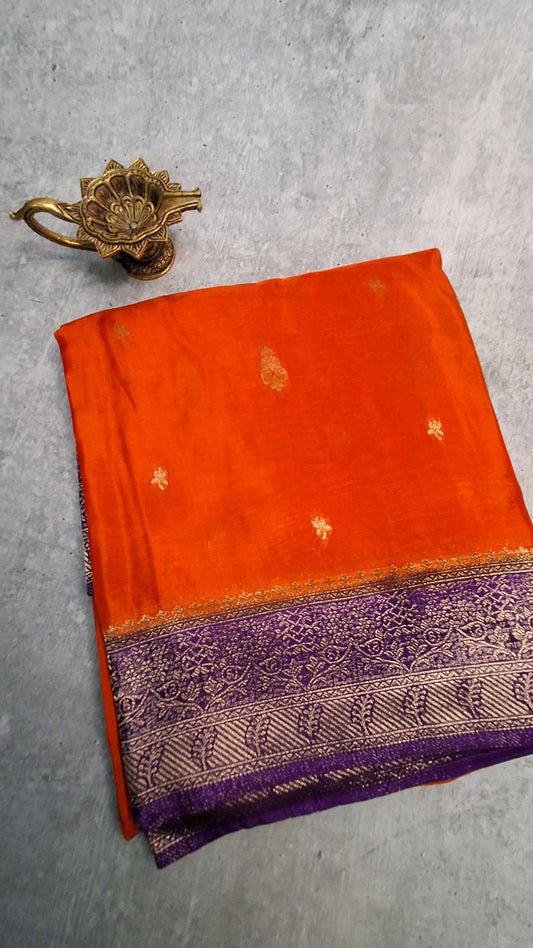 Mashru Crepe Saree