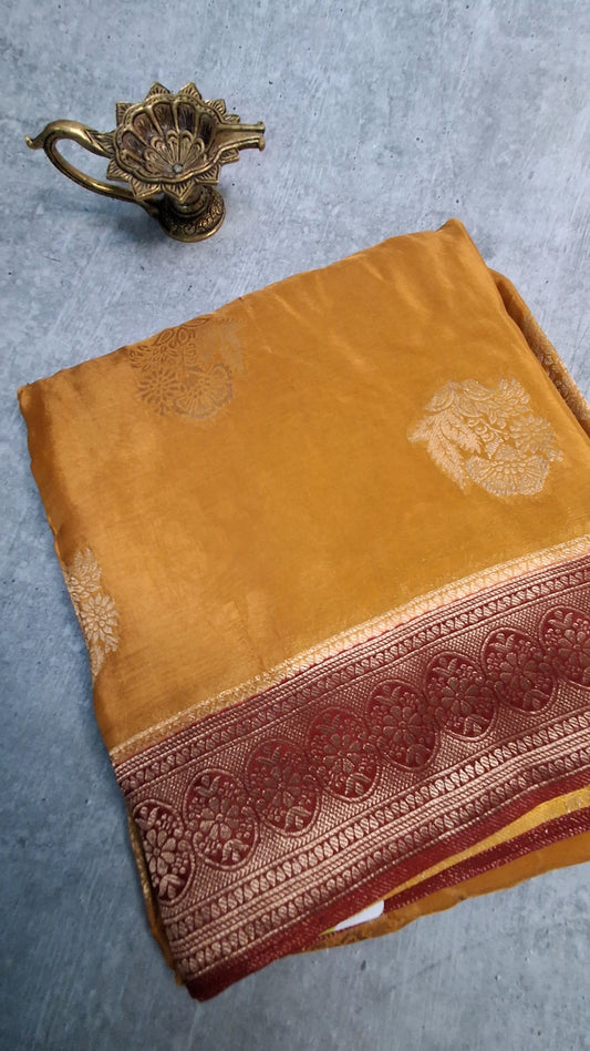 Mashru Crepe Saree