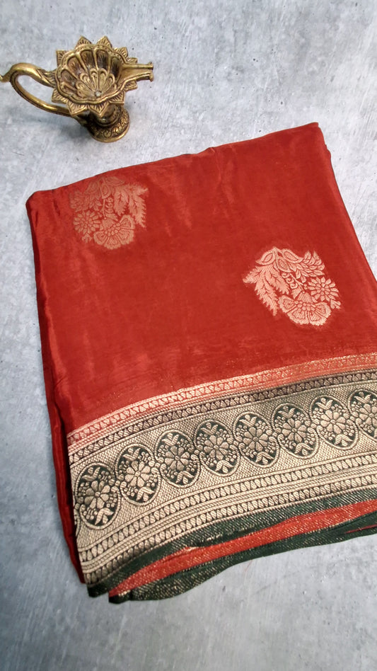 Mashru Crepe Saree