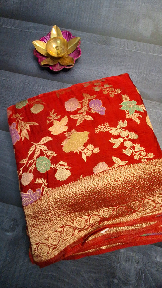 Pure  Mashru satin  silk saree