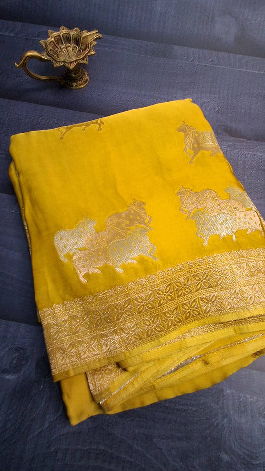 Pure Mashru satin silk saree