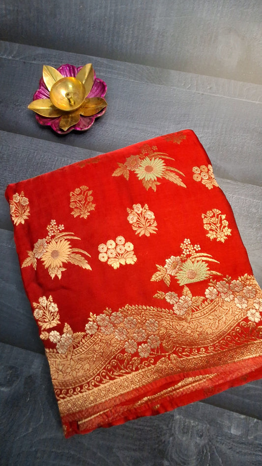 Pure Mashru satin silk saree