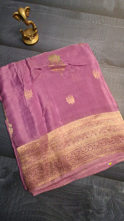 Pure Mashru Crepe Saree