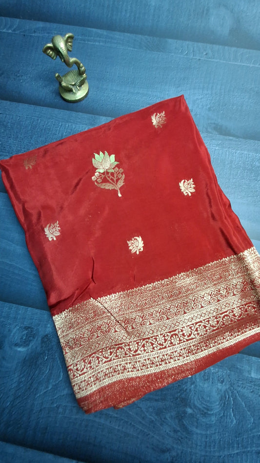 Pure Mashru Crepe Saree