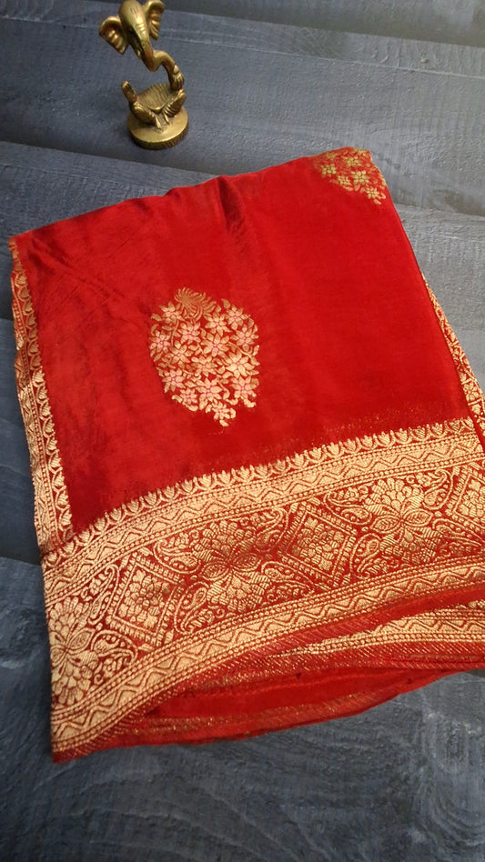 Pure Mashru Crepe Saree