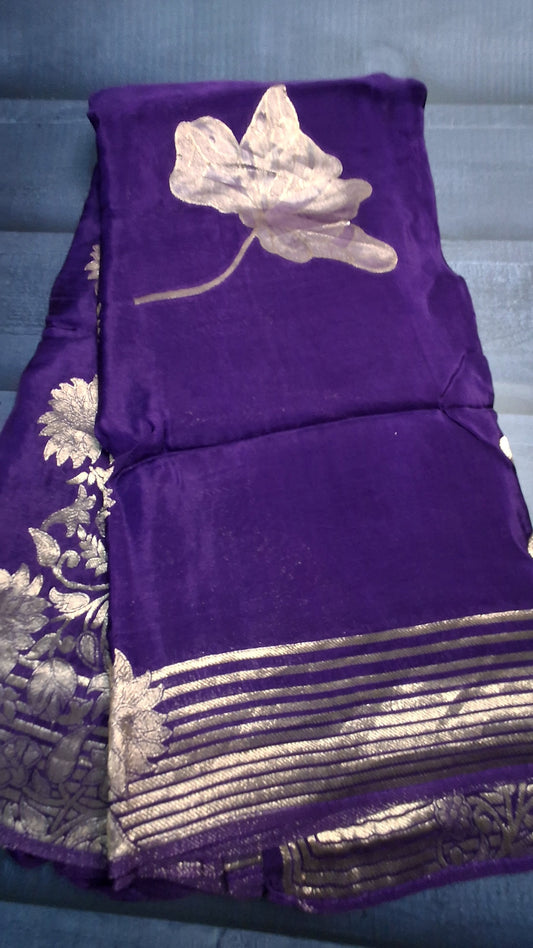Pure Mashru Crepe Saree