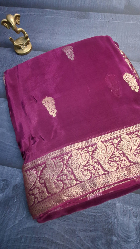 Pure Mashru Crepe Saree
