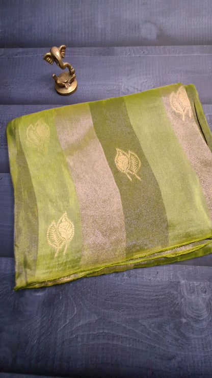 Tissue saree with zari work