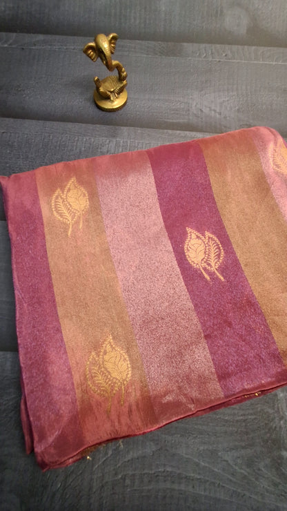 Tissue saree with zari work