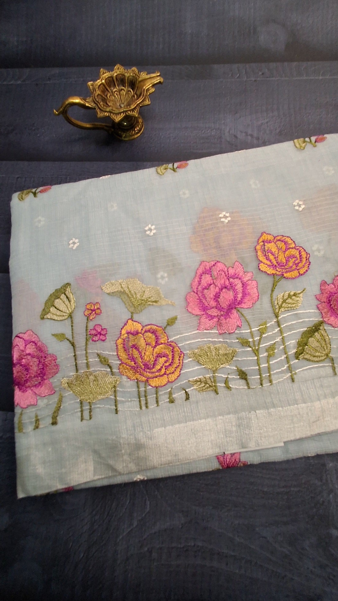 Kota saree with embroidery work