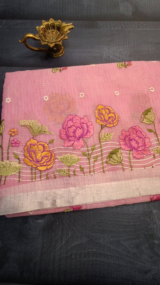 Kota saree with embroidery work