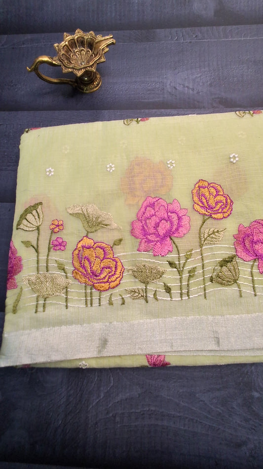 Kota saree with embroidery work