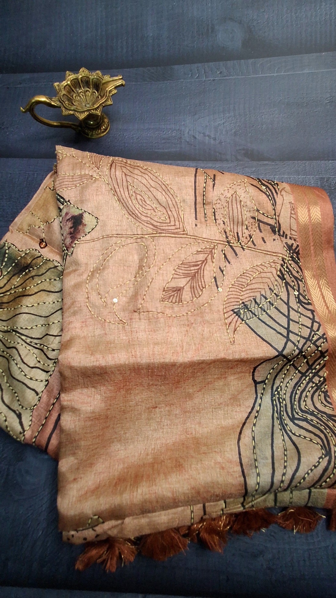 Ernakulam silk saree with hand embroidery work