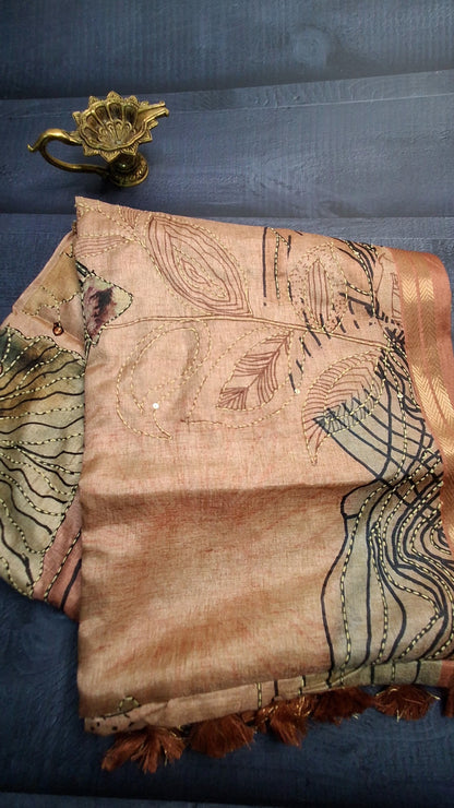 Ernakulam silk saree with hand embroidery work