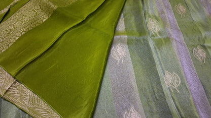 Tissue saree with zari work
