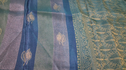 Tissue saree with zari work