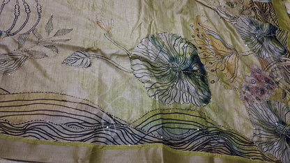 Ernakulam silk saree with hand embroidery work