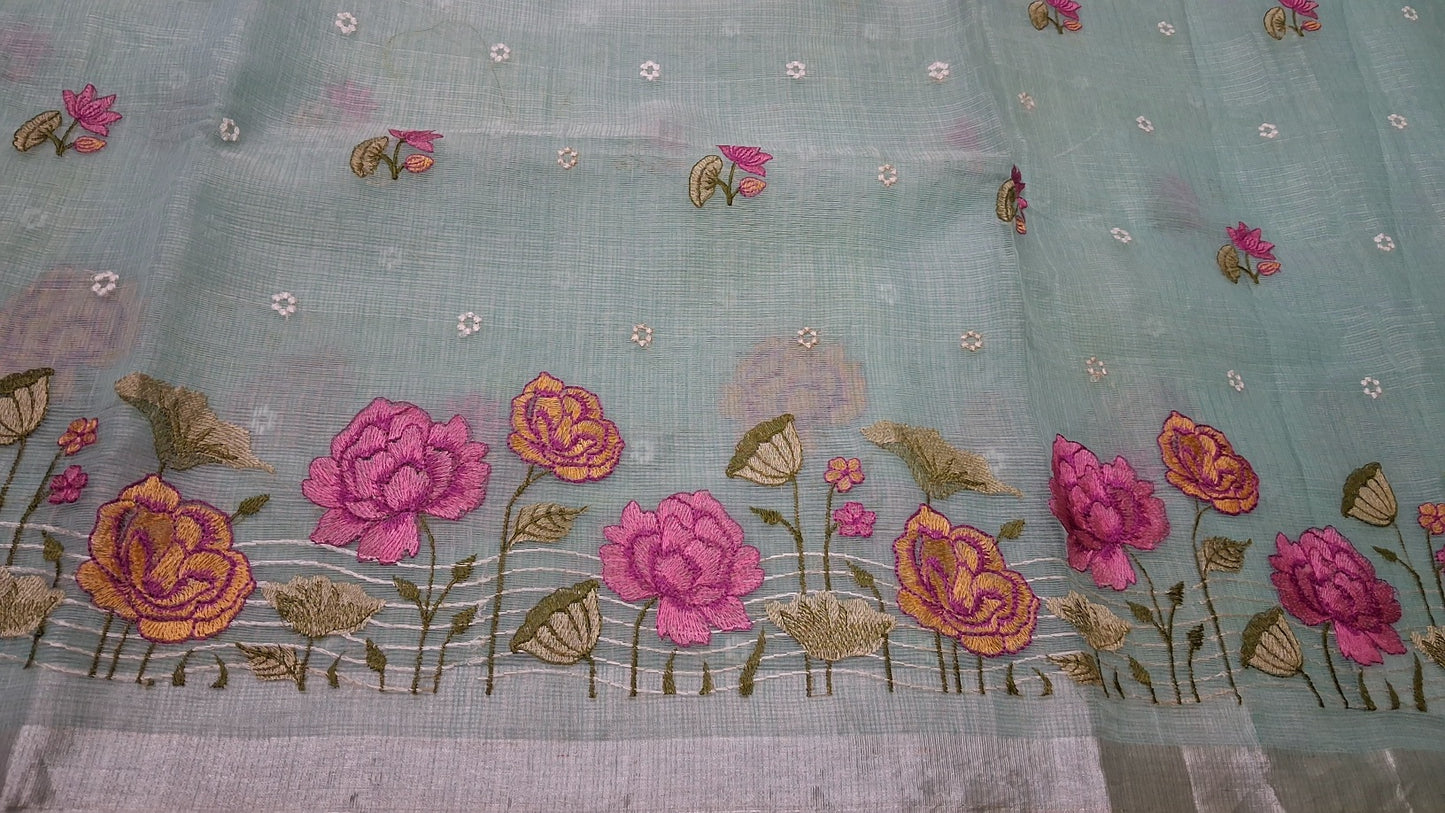 Kota saree with embroidery work