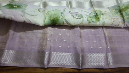 Pure kanchipuram tissue with digital print saree
