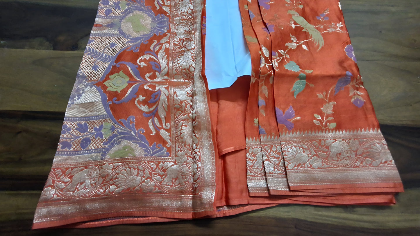 Pure  Mashru satin  silk saree