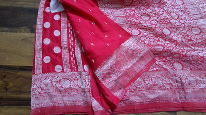 Red Benarasi Georgette saree